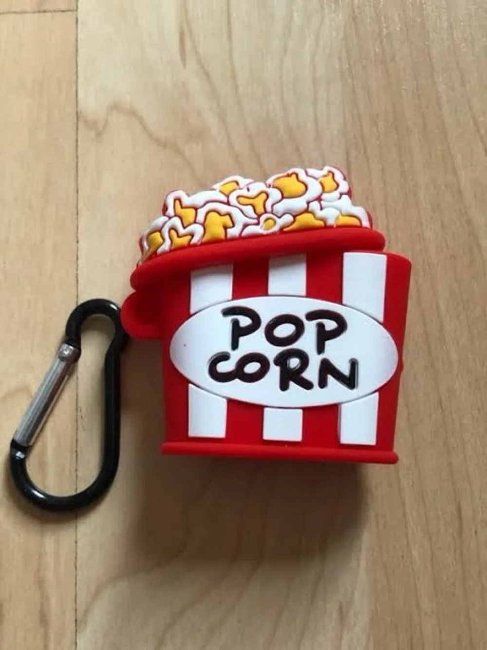 Red Popcorn Silicone Earbud Case - Cute Protective Cover